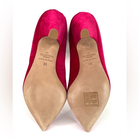 VALENTINO GARAVANI Studded Velvet Crystal Embellished Ankle Strap Pumps EU 35 - Picture 8 of 15